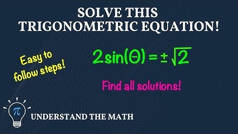 How to Solve Trigonometric Equations with a Single Sine Function