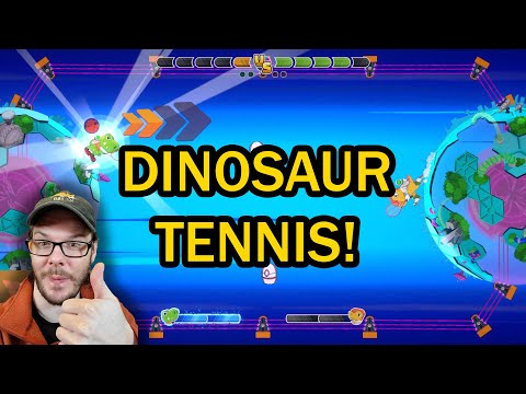 Dinosaur Tennis!? - Dino galaxy tennis - Talic Tries