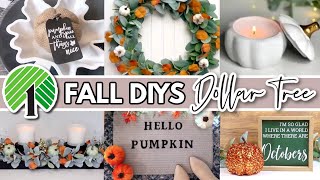 🍂 Fall Dollar Tree DIYs you'll want to make right now! 🍂(easy high-end Autumn decor 2023)