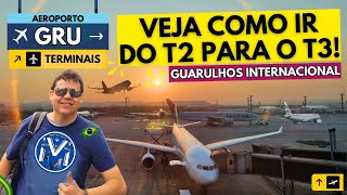 HOW TO GET FROM TERMINAL 2 TO TERMINAL 3 QUICKLY AND EASILY: GUARULHOS INTERNATIONAL! #guarulhosa...