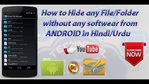 How to Hide File Folders in any android Mobile in Urdu/Hindi