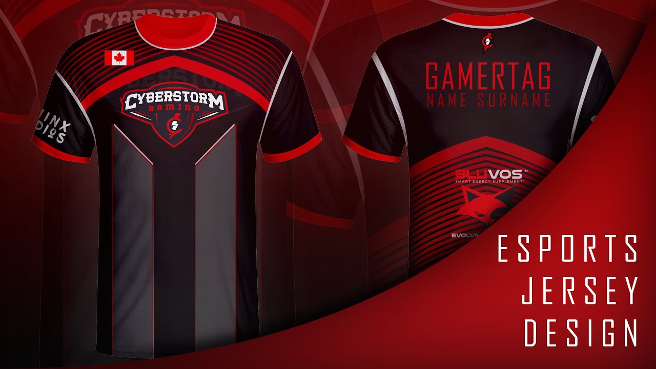  eSports  Jersey  Design Cyberstorm Gaming Team Red CS GO 