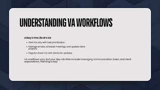 M2L5: Understanding VA Workflows