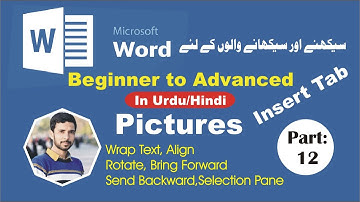 MS WORD IN HINDI URDU Part 12 | Rotate, Align, Wrap Text, and Layer Images for Stunning Documents
