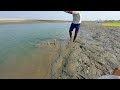 Amazing Hook Fishing Technique Form River | Village Boy Hunting Monster Fish By Hook#fish
