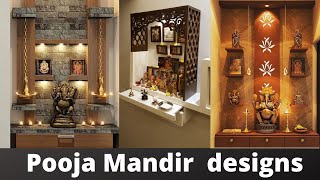 Pooja Mandir Design in living room | Puja room temple design ideas