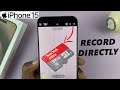 How to record prores 4k60 to micro sd card on iphone 15 pro