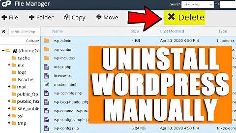 How to uninstall WordPress manually?