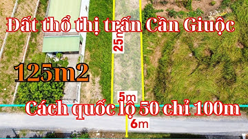Đất thổ cư trung tâm thị trấn Cần Giuộc, diện tích 125m2, đường xe hơi, cách quốc lộ 50 chỉ 100m