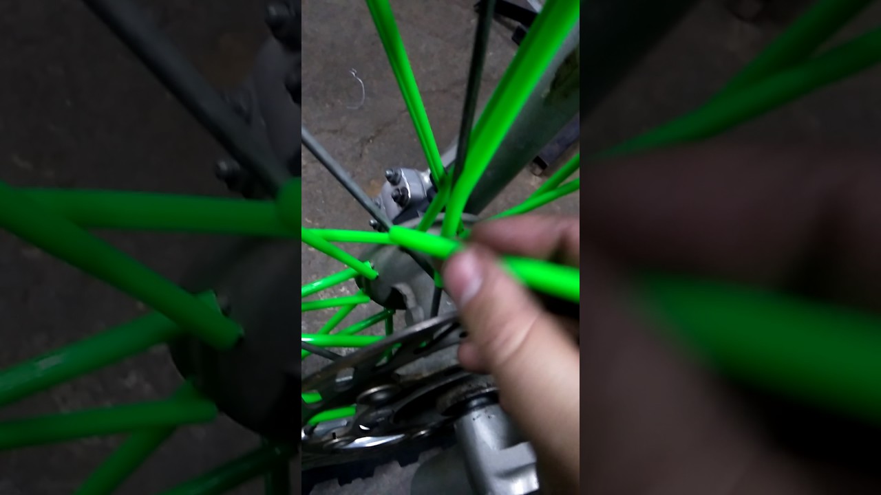Cubre radios Verde Rayos Spoke Skins Motocross llanta enduro rueda moto