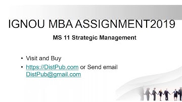 MS 11 Strategic Management Solution 2019