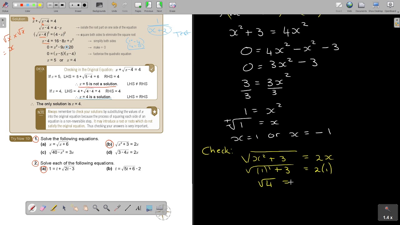 1 10 Quadratic Equations Part 1 - YouTube