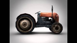 Low poly tractor 3D model from CGTrader.com