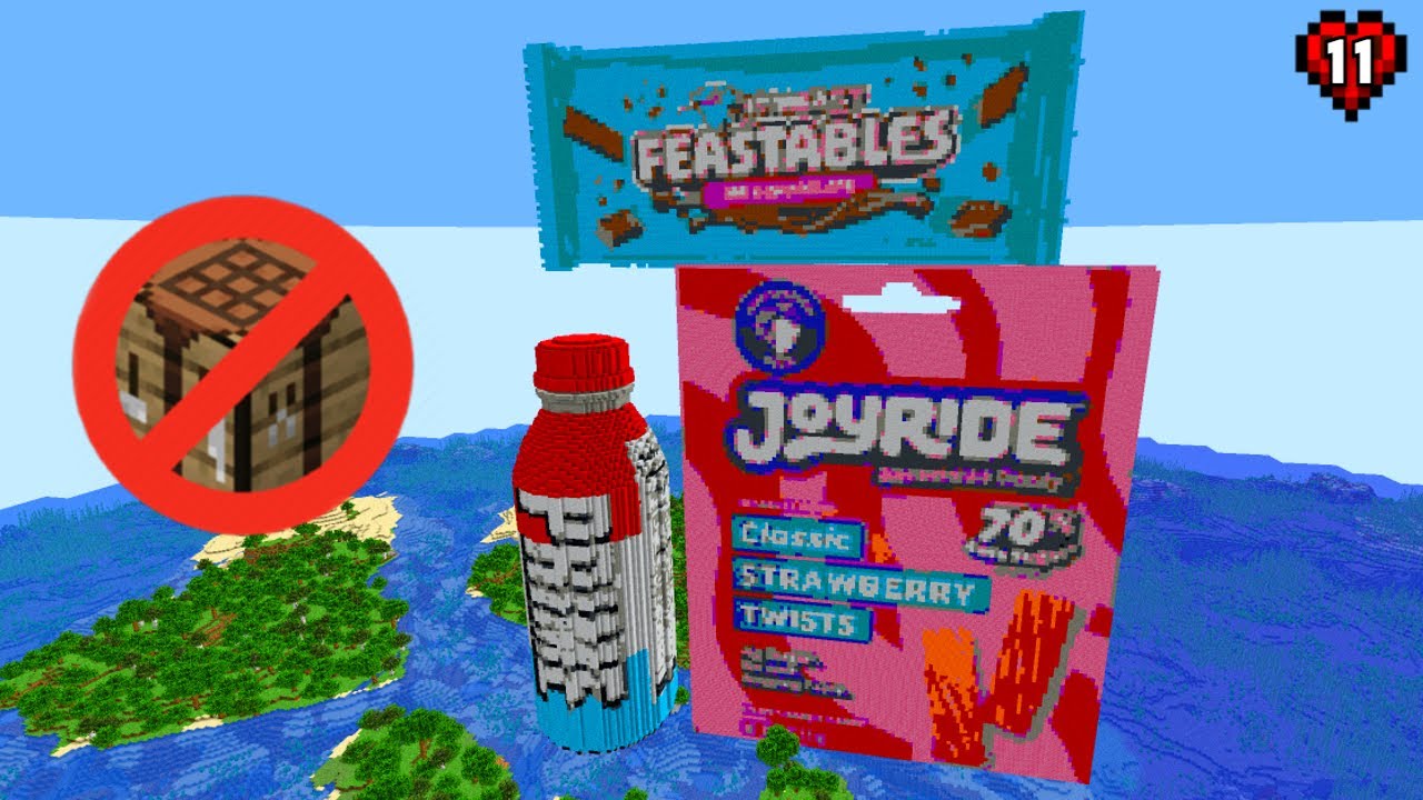 I Built Popular YouTuber Products in Hardcore Minecraft
