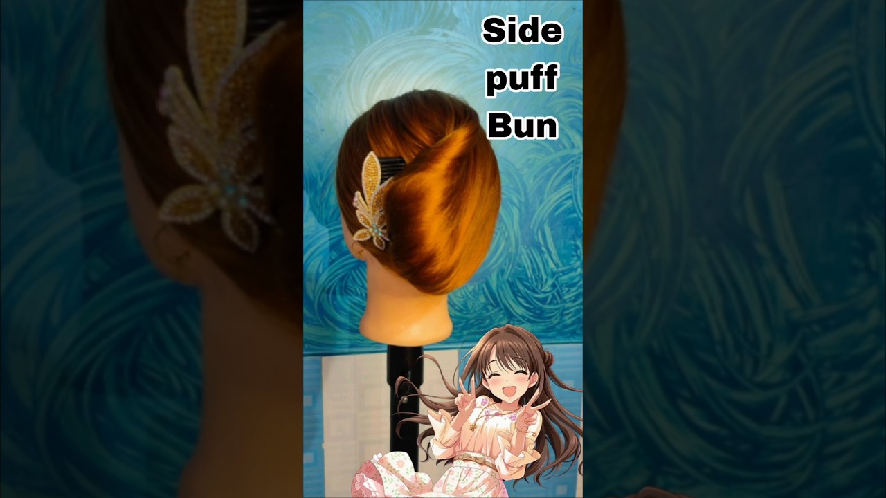 Side Puff Bun Hairstyle ‎⁨@VNSUN8⁩  