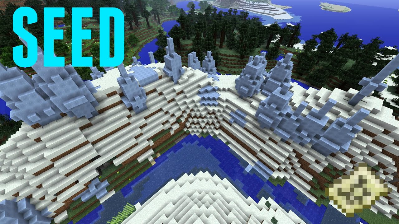 Minecraft - Seed : 2 mini biomes Ice Spike ! - YouTube