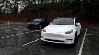 I DROVE A TELSA FOR THE FIRST TIME! Tesla Model Y First Impression! (Full Self Drive Test!)
