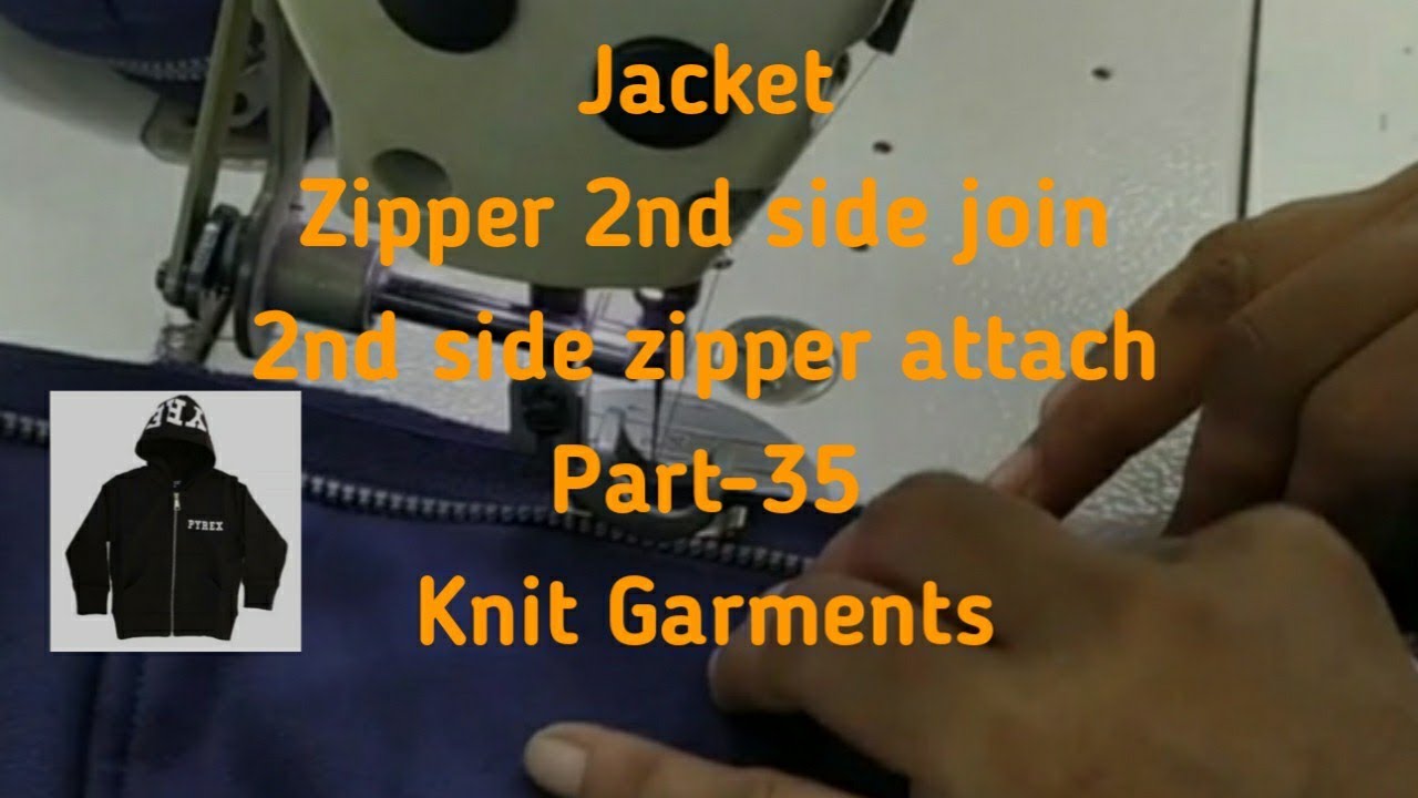 Zipper 2nd side join | Zipper 2nd side attach | 2nd side zipper attach | Part 35 - YouTube