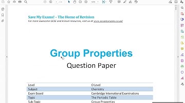Periodic Table MCQs | O level and IGCSE | Chemistry | Ahmed Bokhari