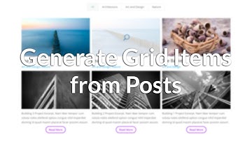 Filterable Grid for Divi: Generate Grid Items from Posts