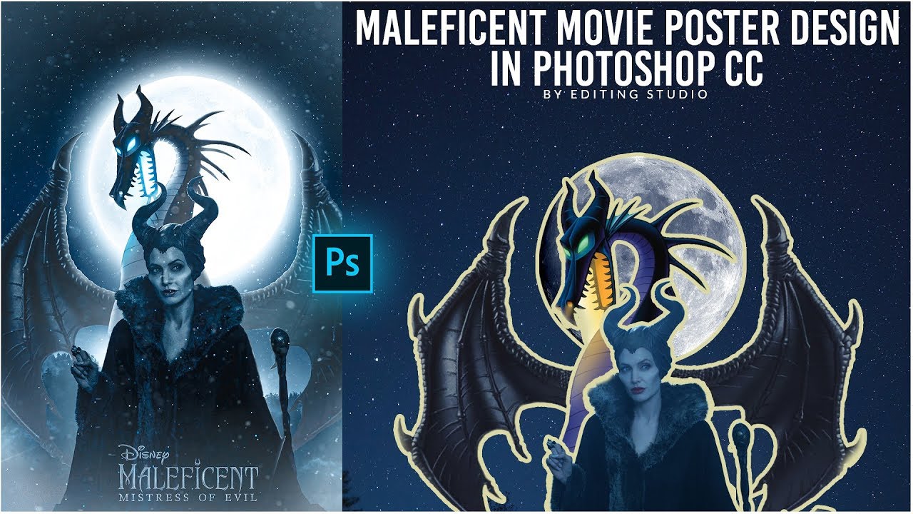 MALFICENT MOVIE POSTER MAKING IN PHOTOSHOP CC