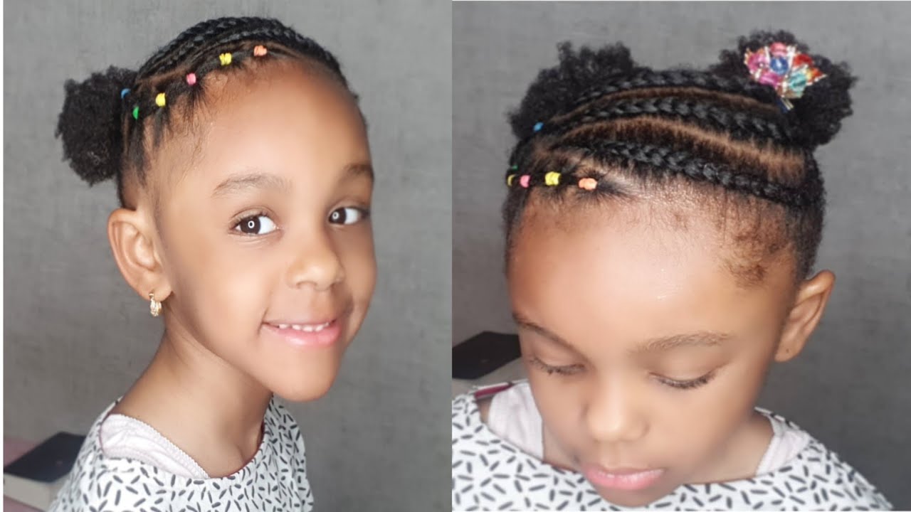 Tresse africaine pour enfants /hairstyles for kids - YouTube