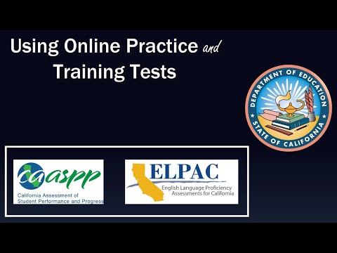 Using the Online Practice and Training Tests