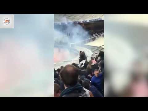 Shocking video shows explosion on the stands during AEK vs Ajax game