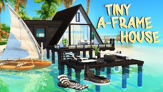 TINY MODERN A-FRAME HOUSE 🌞 | The Sims 4 | Speed Build