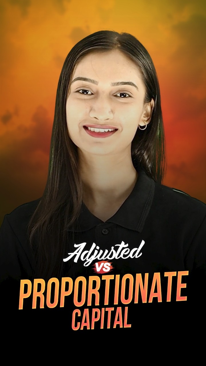 Adjusted Capital ? Proportionate Capital - Difference ? #accountancyclass12 #ytshorts