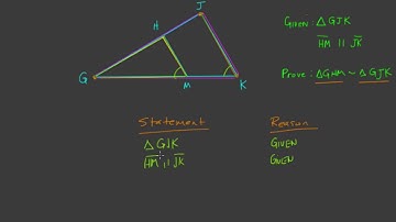AAA Two Column Proof of Similar Triangles