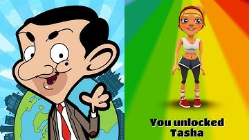 Mr Bean Around the World vs subway surfers tasha || Android iPad iOS Gameplay HD IP PLAYGAME