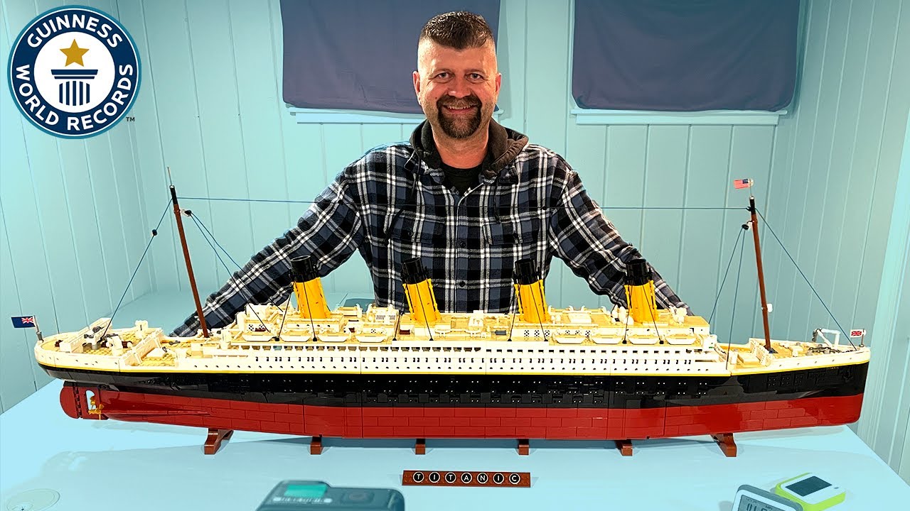Frontier Resten Bedrift Fastest time to build LEGO® Titanic - Guinness World Records - YouTube