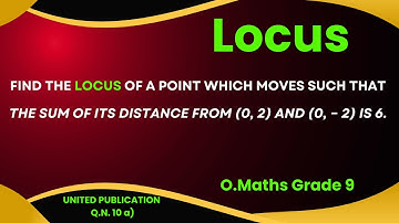 Find the locus of a point such that the sum of its distance from (0, 2) and (0, − 2) is 6 | Locus