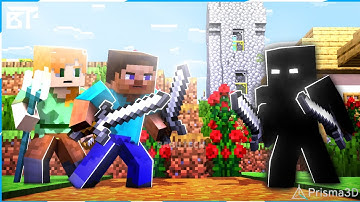 Alex and Steve VS Null | PT - 2 | Babu tech | Prisma 3D Minecraft Animation