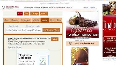 Using Citation Machine to generate citations