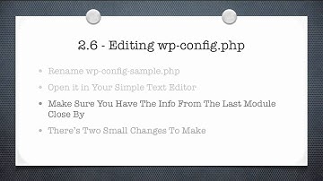 Editing wp-config.php