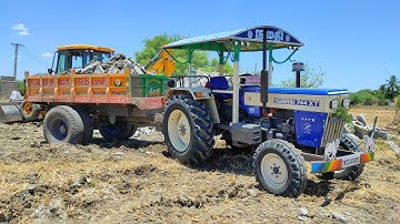 New Swaraj 742 XT power plus tractor with fully loaded trolley pulling | #Swaraj742XTtractorpower