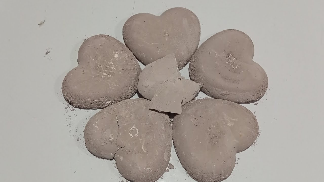 Gray & White Marbled Textured Homemade Gym Chalk Hearts Crush | ASMR | Oddly Satisfying | Sleep Aid 