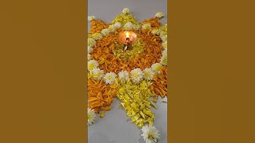 Simple Flower Rangoli🌼 #simple #flower #rangoli #diwali #diwalispecial #trending #shorts #viralvideo