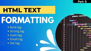 HTML Text Formatting| HTML Tutorial Part- 5 #youtube #html #subscribe #share #support #youtubevideo