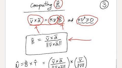 Computing the Binormal & Principal Unit Normal Vectors