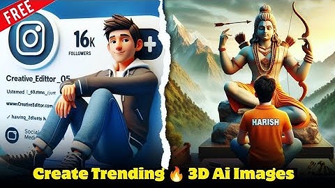 Create 3D Ai Social Media Boy Profile Name Photo editing tutorial||bing Ai Image creator#editing #ai