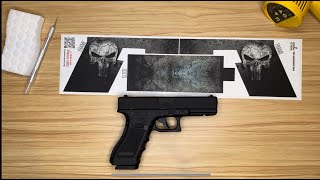 GLOCK Skin Heavy Duty Vinyl Gun Wrap with Matte Finish, Punisher Edition, Easy Installation Process