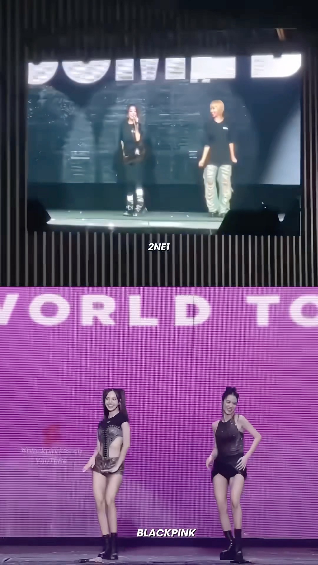 YG girl group 2ne1 (gen2) \u0026 Blackpink (gen3) dance See Tình!! ?? #blackpink