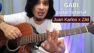 Gabi guitar tutorial (easy 3 chords for beginners) Juan Karlos ft. Zild