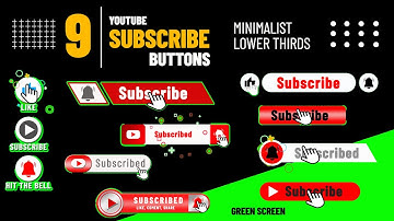 Top 10 Clean YouTube Subscribe Buttons Minimalist Lower Thirds | Royalty-free | Link in description.