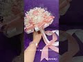 Cách làm bó hoa cưới ruybang kết hợp dây chuỗi ngọc trai