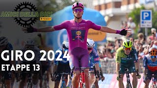 Giro d Italia etappe 13 - Jonathan (Cicla) Milan vervolledigt zijn hattrick in Cento.