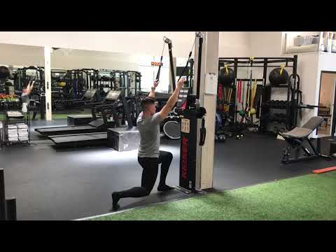 Split Stance Cable Resisted Lat Pulldown